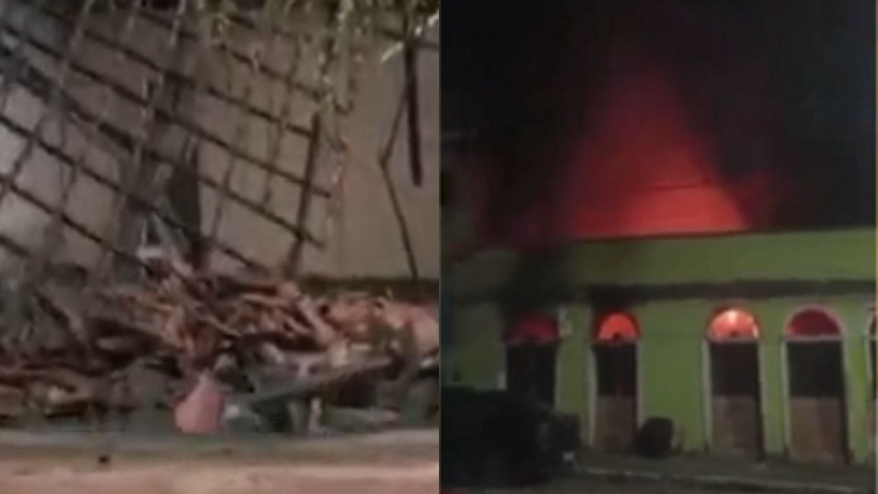 Leia mais sobre o artigo Incêndio destrói casarão abandonado, em João Pessoa