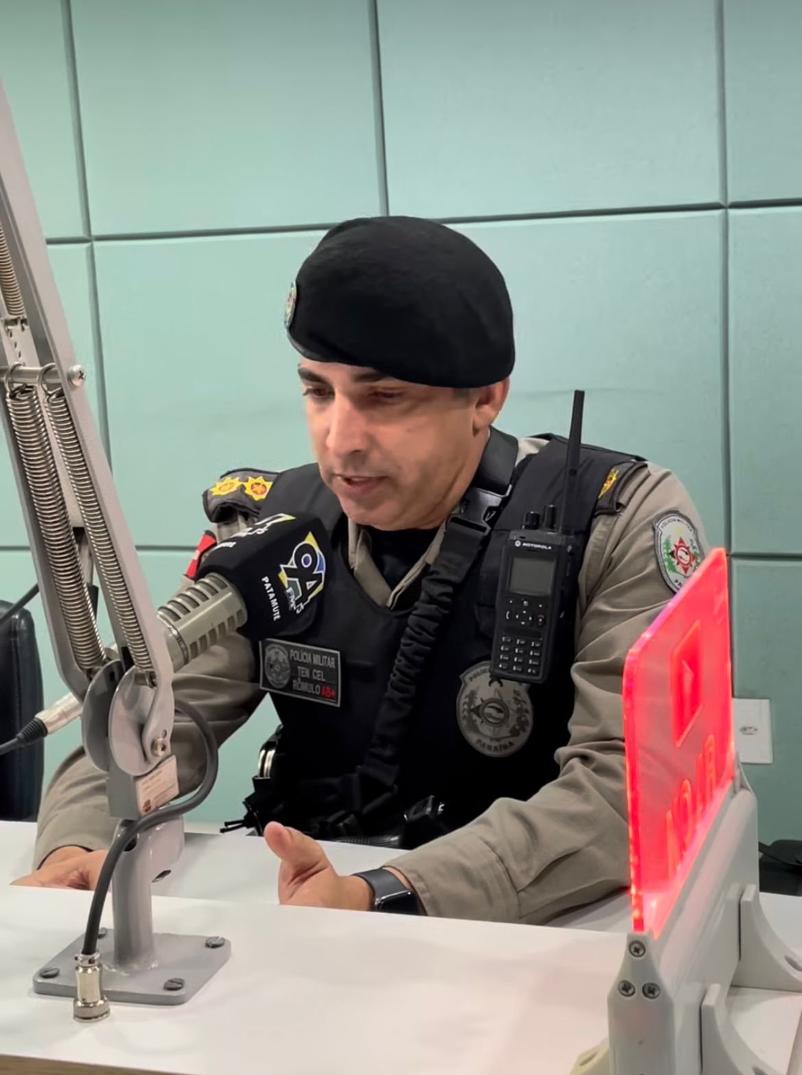 Leia mais sobre o artigo Comandante do 6º BPM garante segurança no debate das rádios Difusora AM e Patamuté FM