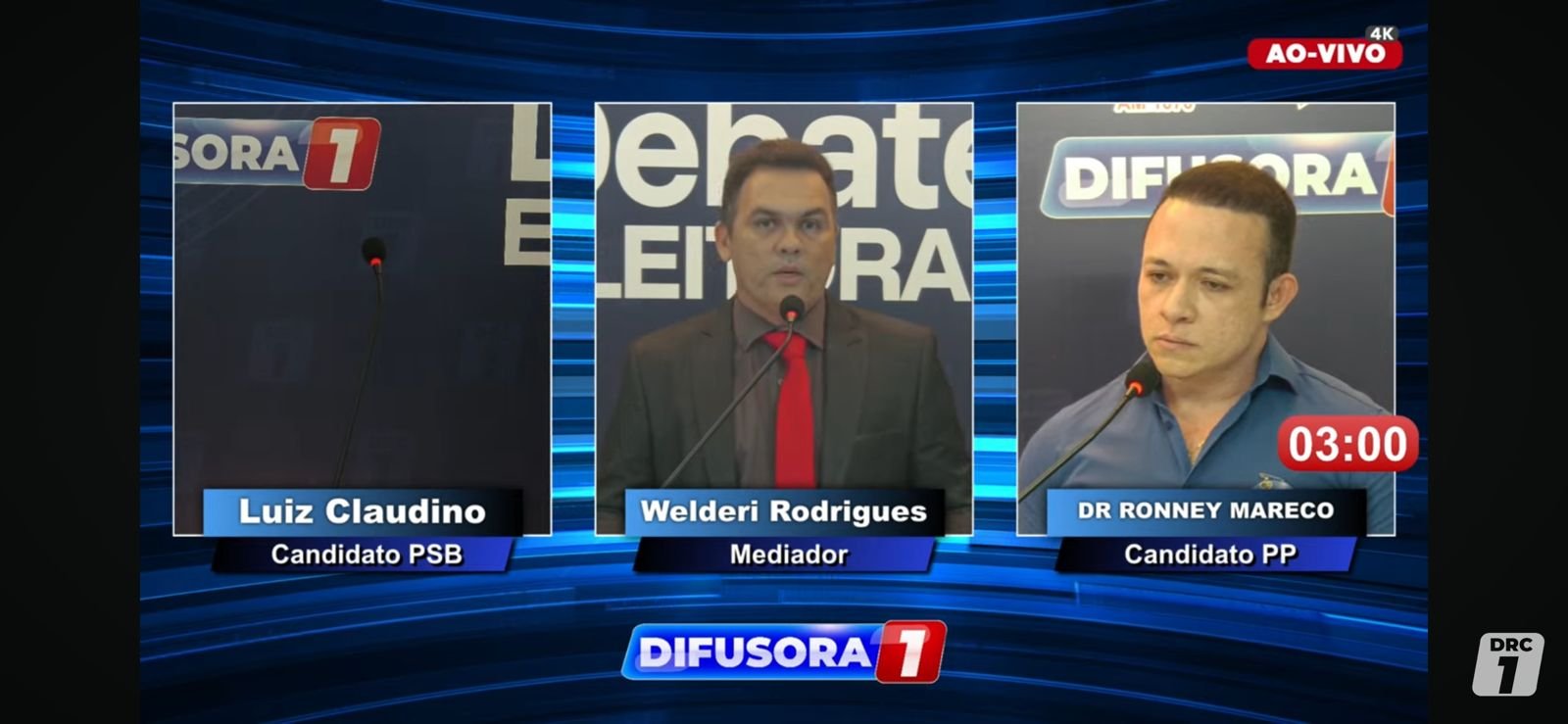 Leia mais sobre o artigo DEBATE DE SÃO JOÃO DO RIO DO PEIXE: Luiz Claudino não comparece e Dr. Ronney Mareco é sabatinado