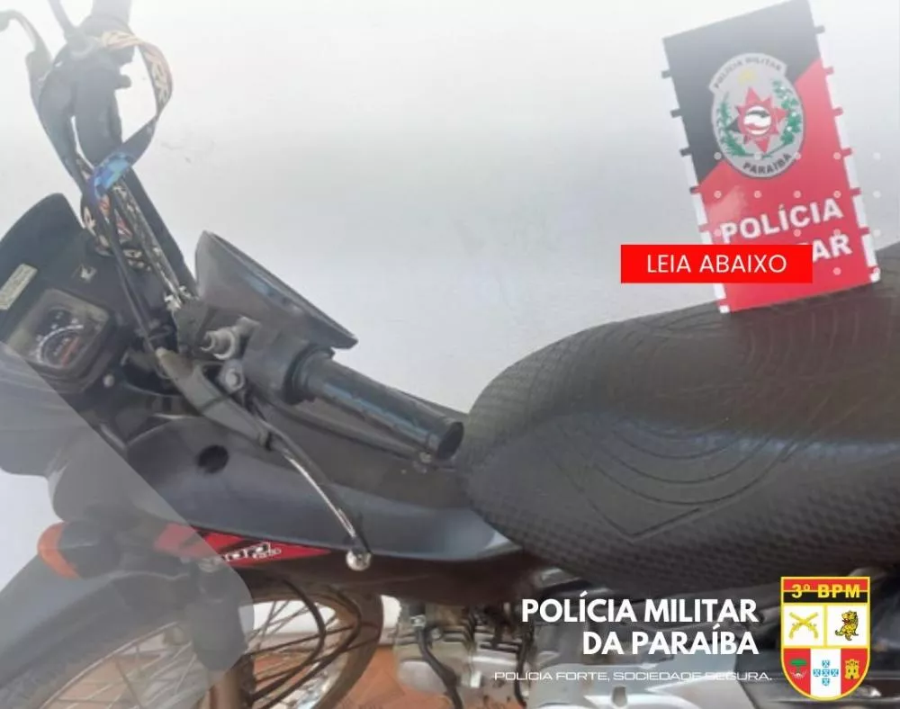 Leia mais sobre o artigo Polícia Militar apreende motocicleta com chassi adulterado na zona rural de Cacimba de Areia