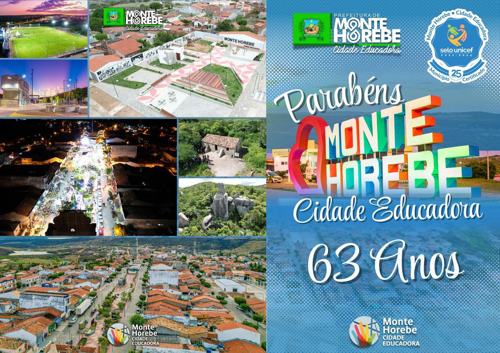 Leia mais sobre o artigo Monte Horebe celebra 63 anos de Emancipação Política com uma vasta Programação